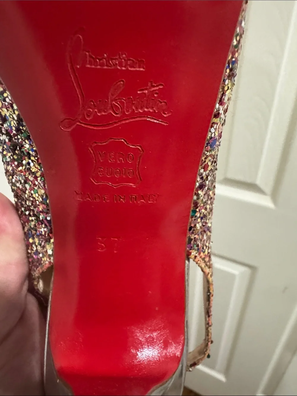 Christian Louboutin sparkling multicolor